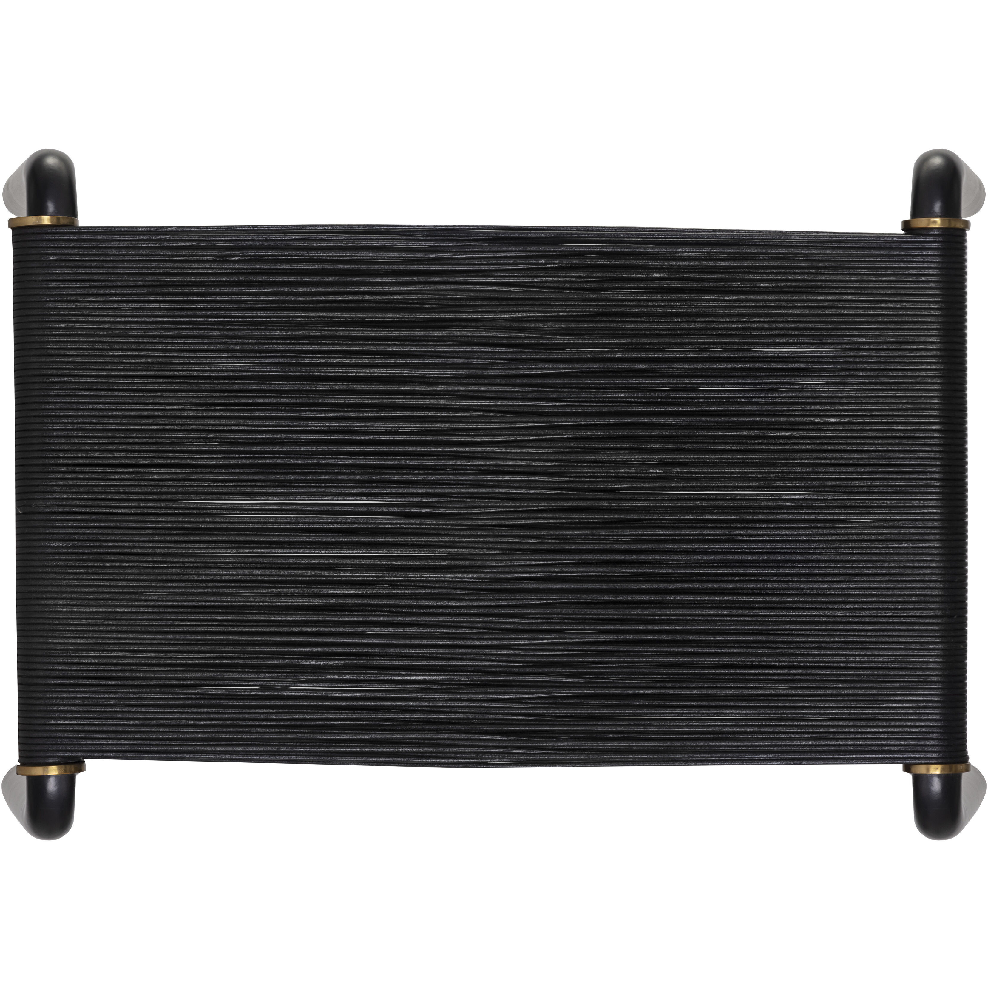 Riz 18.5 inch Black Leather Stool